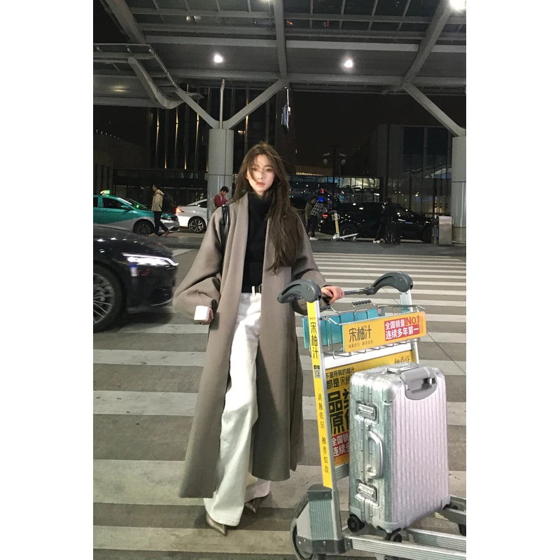 11/29冬款上新CUN BLVD 复古显瘦修身高腰棉休闲长裤