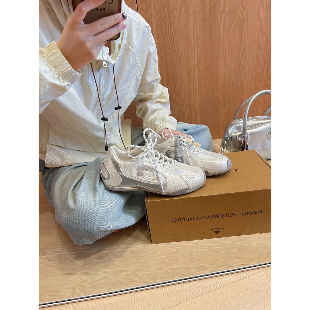 弥笛复古阿甘德训鞋2025年新款运动鞋百搭运动赛车棒球休闲鞋