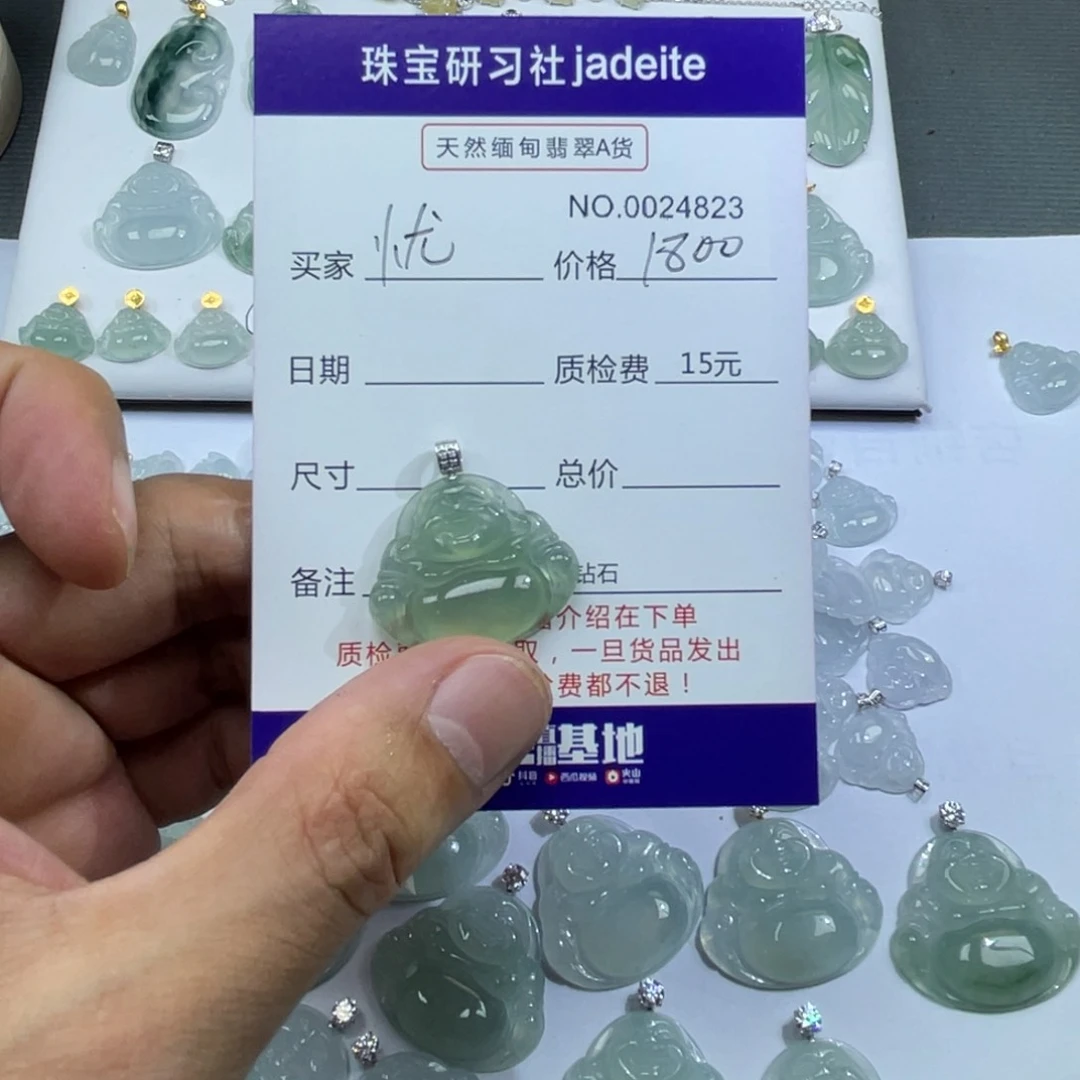 忧****翡翠18K金镶嵌颈饰11111