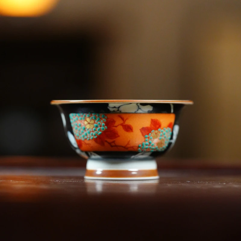 【小田甄陶】开窗绣球-霖溪山房-客杯-30CC（霖溪0173）