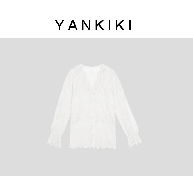 蕾丝提花上衣 YANKIKI 2025春季款NEW
