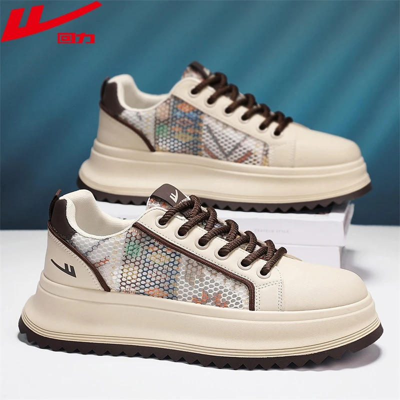 Warrior/回力男鞋夏季新款国风透气贝壳头板鞋百搭休闲运动老爹鞋