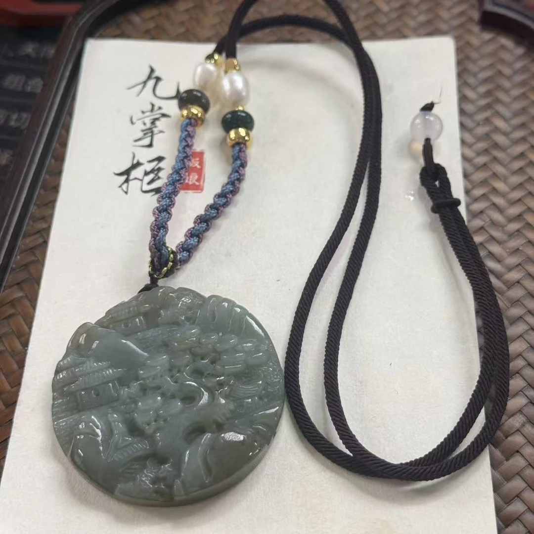 天然和田玉吊坠牡丹花款式