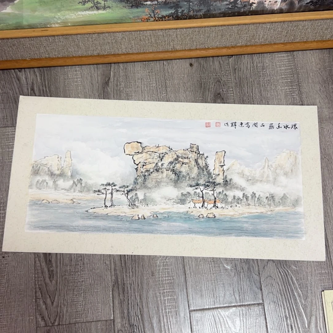 国画梁连辉精品山水23✖️58