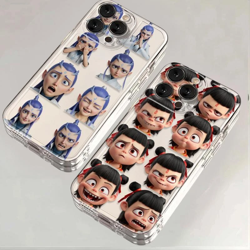 奥菲顿哪吒敖丙表情包适用iPhone16苹果手机壳华为vivo小米oppo套