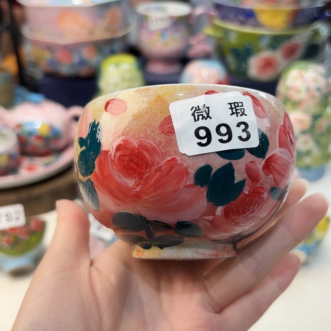 瓷片景德镇手绘高温釉下彩陶瓷茶具