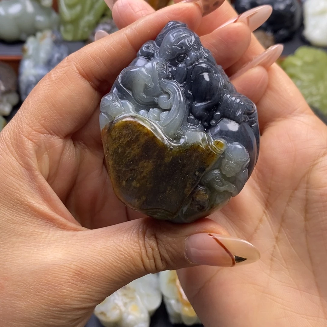 和田玉未镶嵌挂件