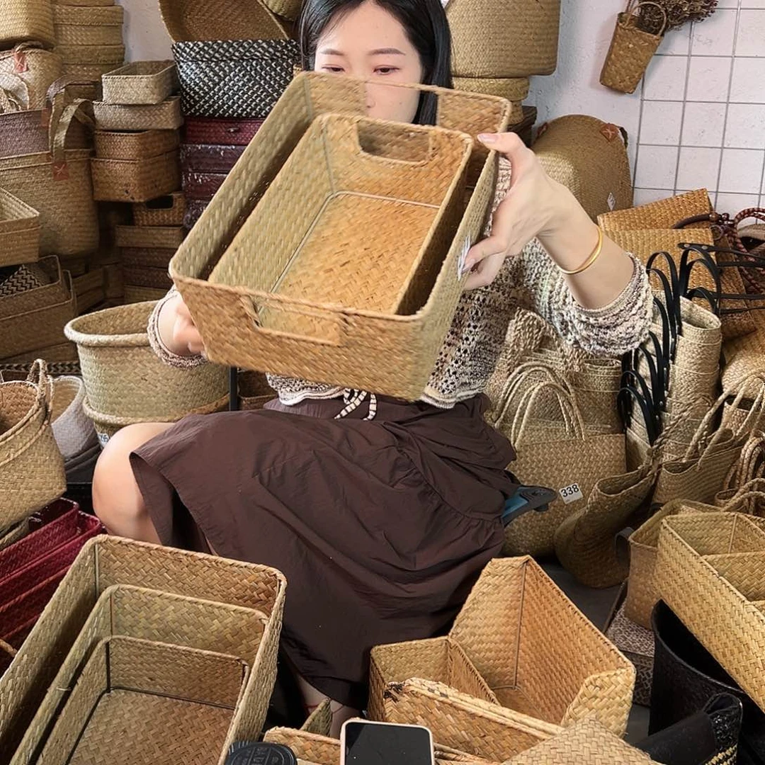 草编草编包/草编收纳盒微瑕疵