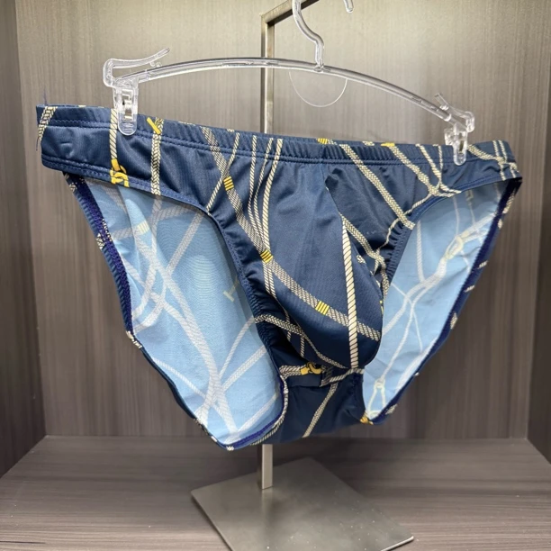 速干透气三角男士低腰内裤运动透气印花短裤潮流设计显形