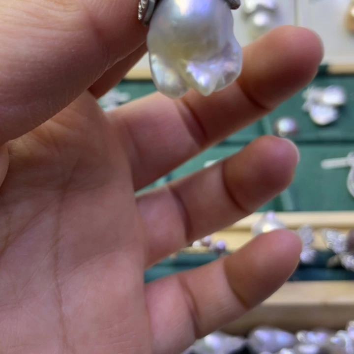 淡水珍珠吊坠(不含链)合金