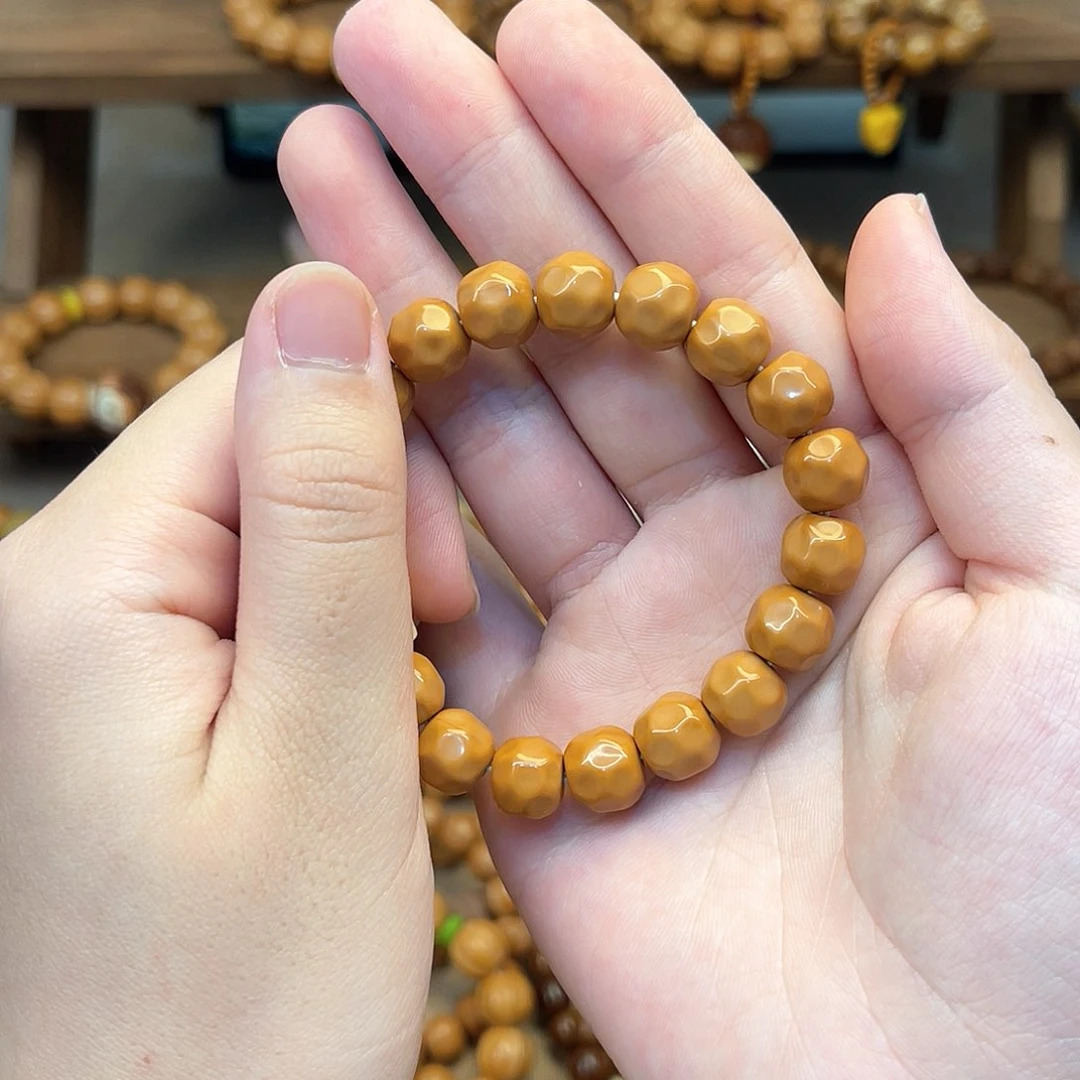 猴头核桃手串Z*ᙆ素圈手串