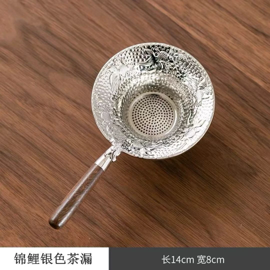 【亏本冲量】锦鲤金鱼茶滤创意茶水过滤器茶隔滤网功夫茶具茶道配件