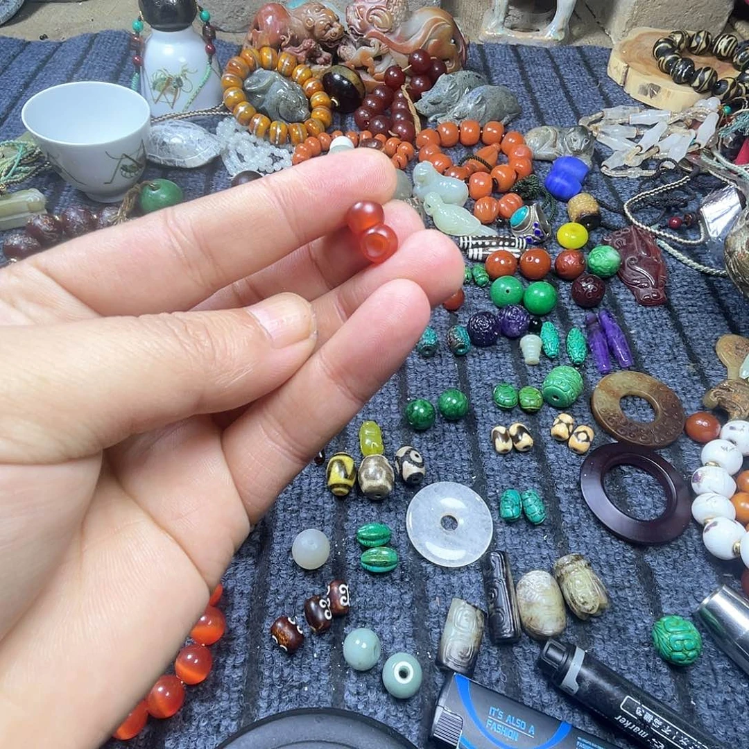 玛瑙/玉髓颈饰合金天**缘