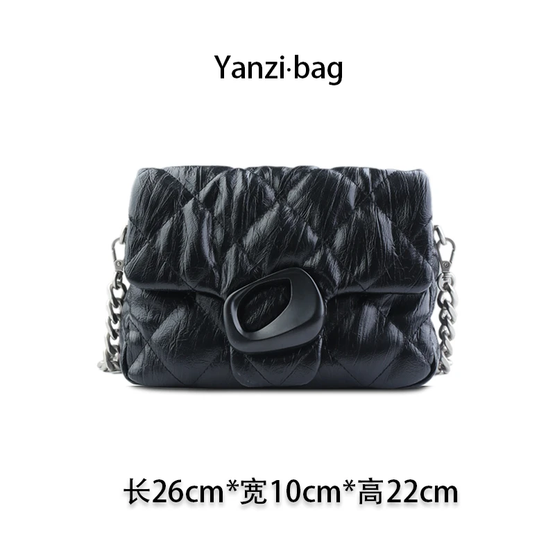 【燕子专属】2025高级手提斜挎时尚百搭女包YZ-D7172黑色