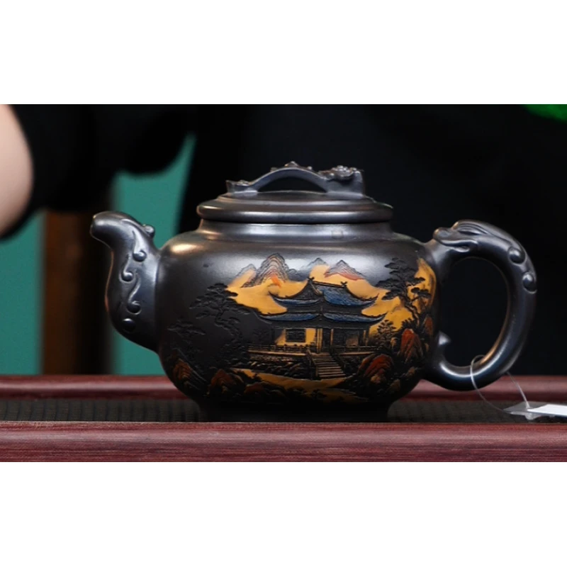 宜兴紫砂如意瑞兽 石黄  范传梅 280cc