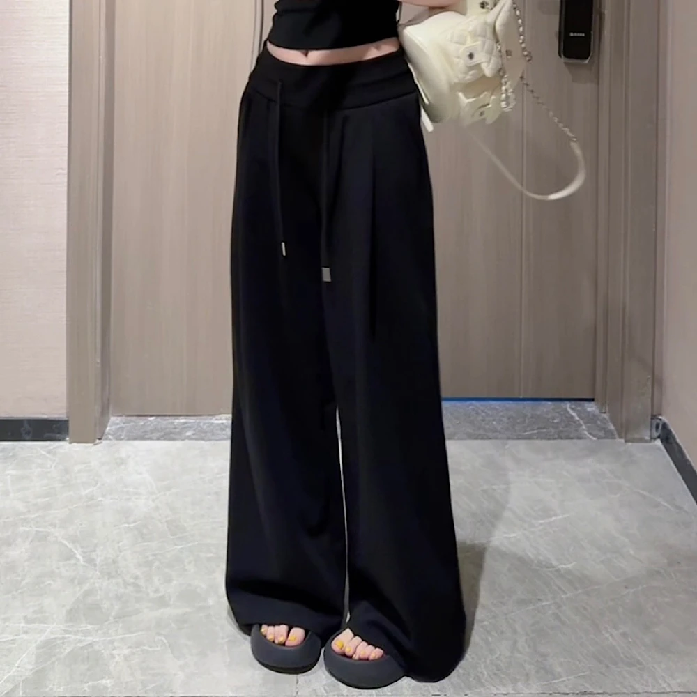 【CCDZ】夏季新品时尚百搭显瘦高腰休闲阔腿裤女