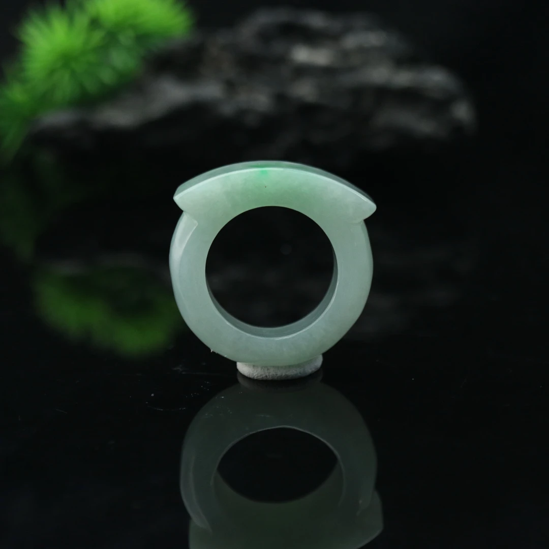 FC24天然缅甸翡翠A货扳指/700478/保利厦门拍卖