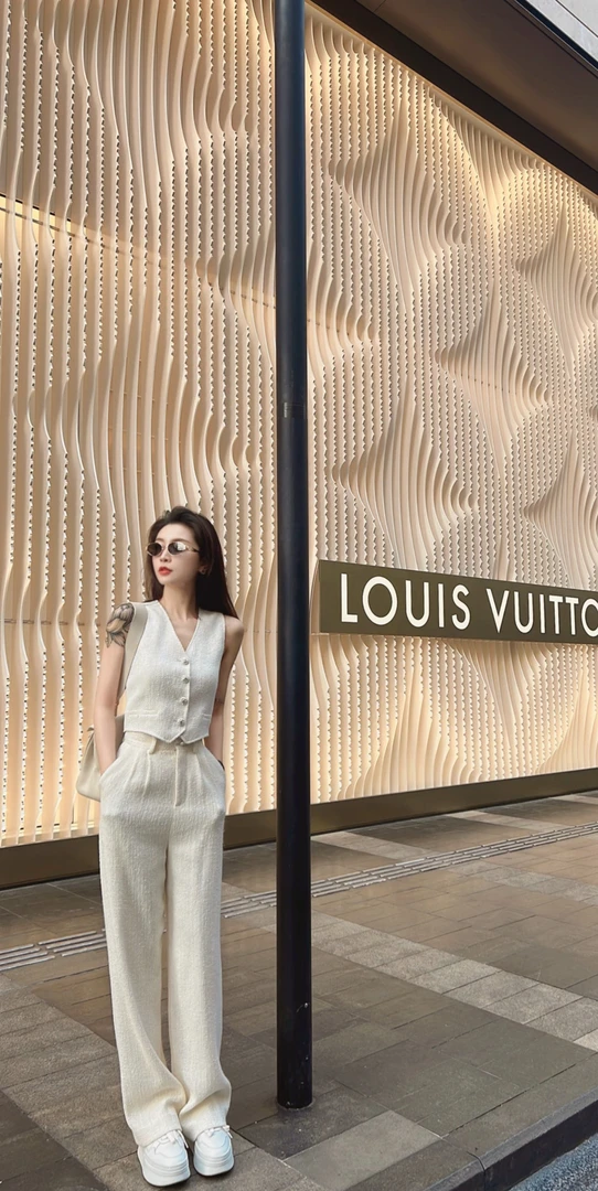 VK Studio【宝藏衣橱上新】名媛中式老钱休闲高腰长裤套装【VK833】