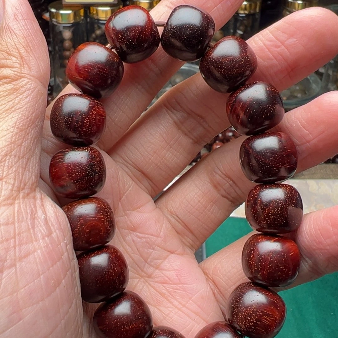 檀香紫檀（小叶紫檀）手串/手链1314原汁原味横纹泥料特价款