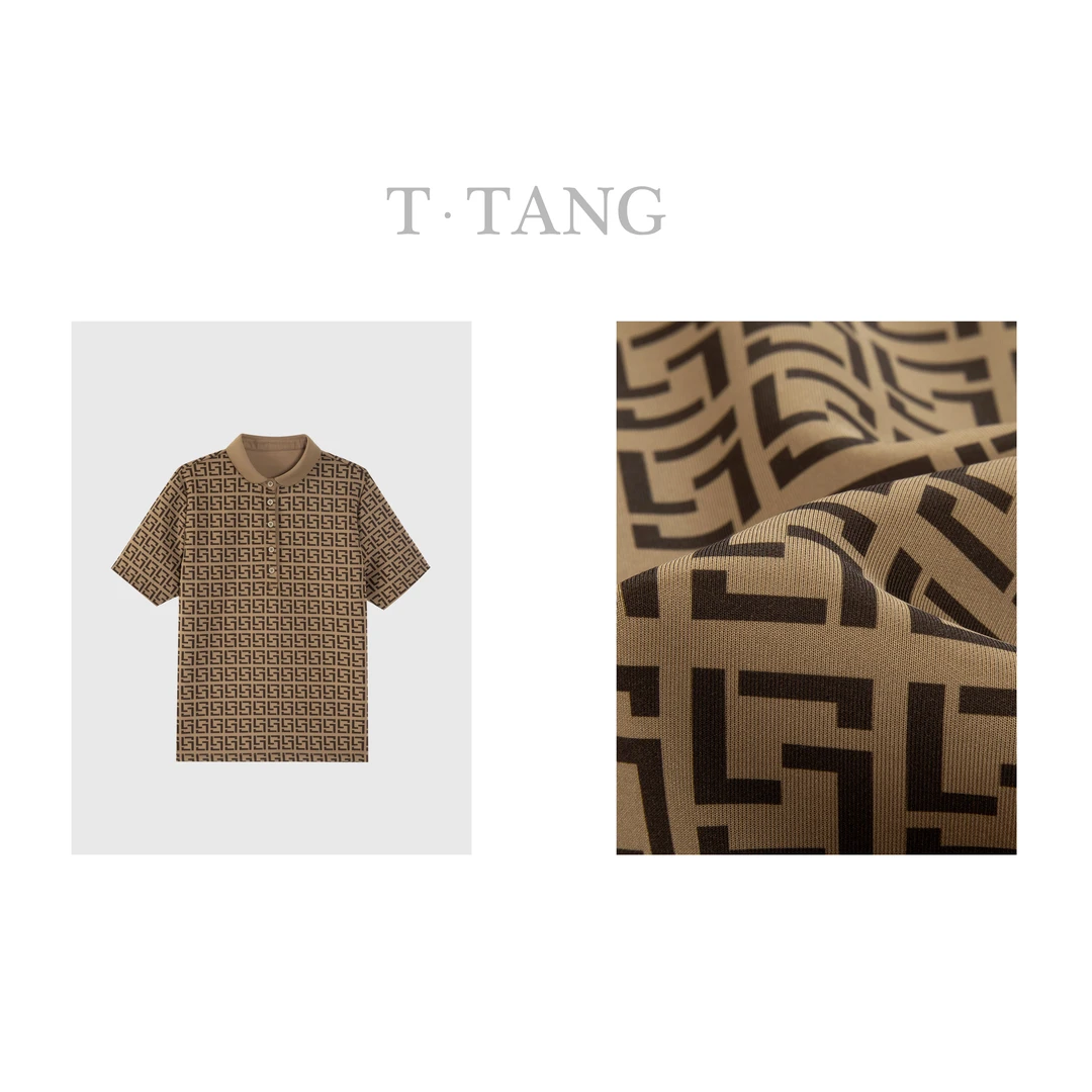 FL秋季380g醋酸空气层(直喷印花）休闲时尚半袖衬衫【6169】