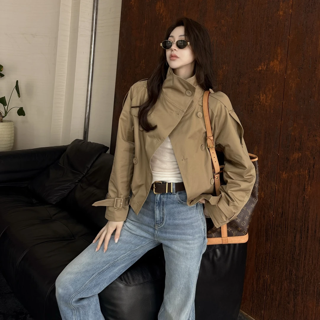 王嬛嬛MsLime25年新款【AC秋风】100%进口棉纱长袖风衣 HD2C0507