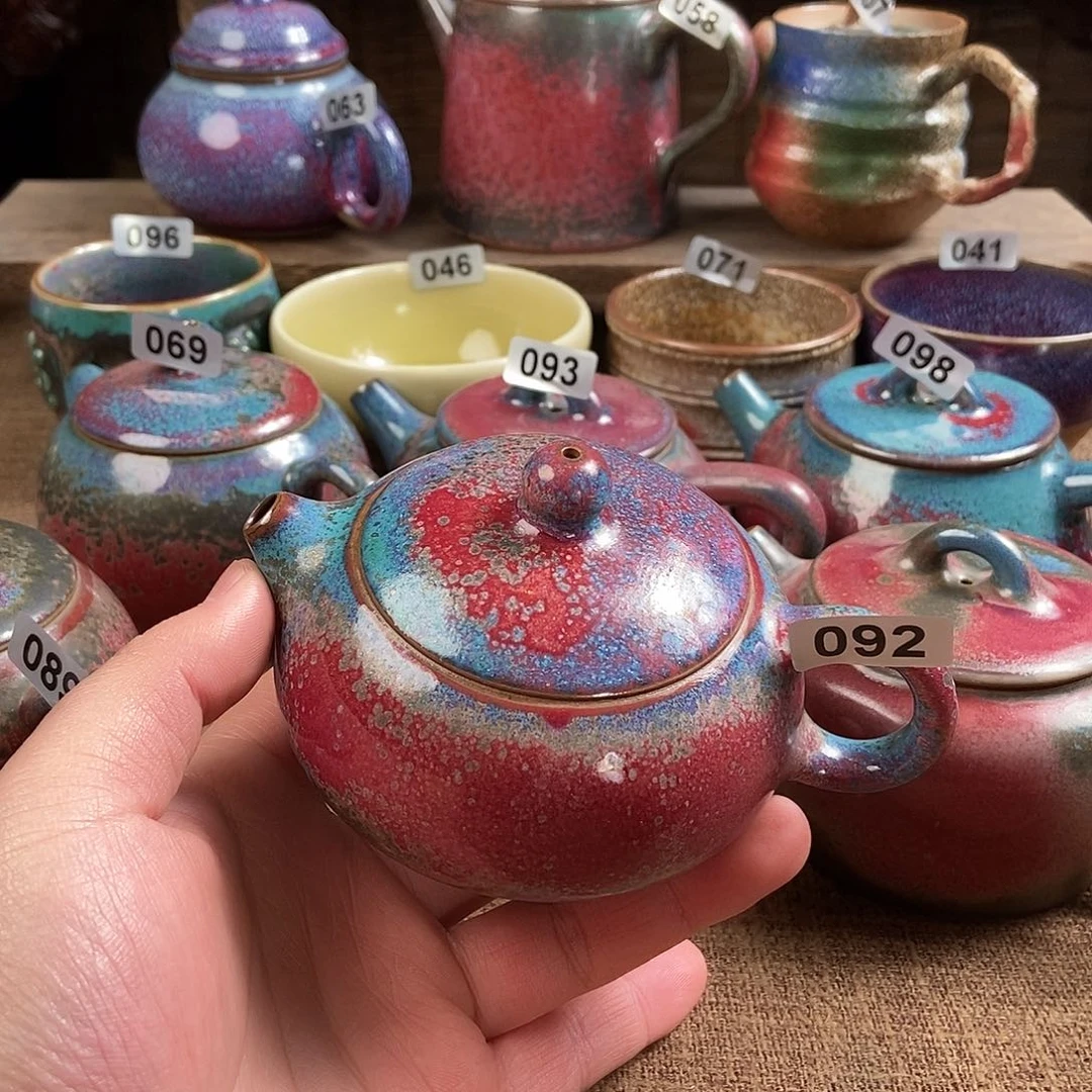 石***丘瓷片钧瓷茶壶茶具