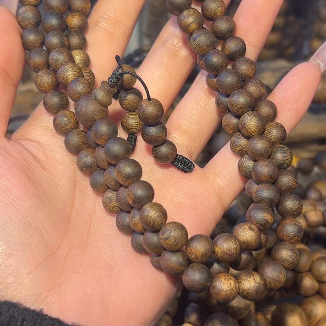 沉香手串小*莲奇楠沉香多圈手串25克l l