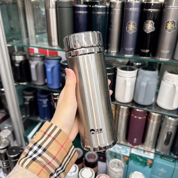 匡迪高档真空不锈钢保温杯水杯男女商务泡茶车载便携大容量茶杯