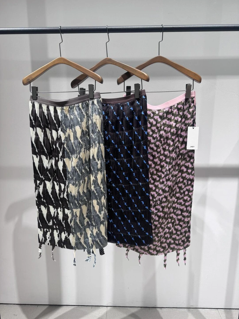 原单25夏新品秋冬半身裙豹纹女休闲百褶裙5P4D13900裙子半裙2025