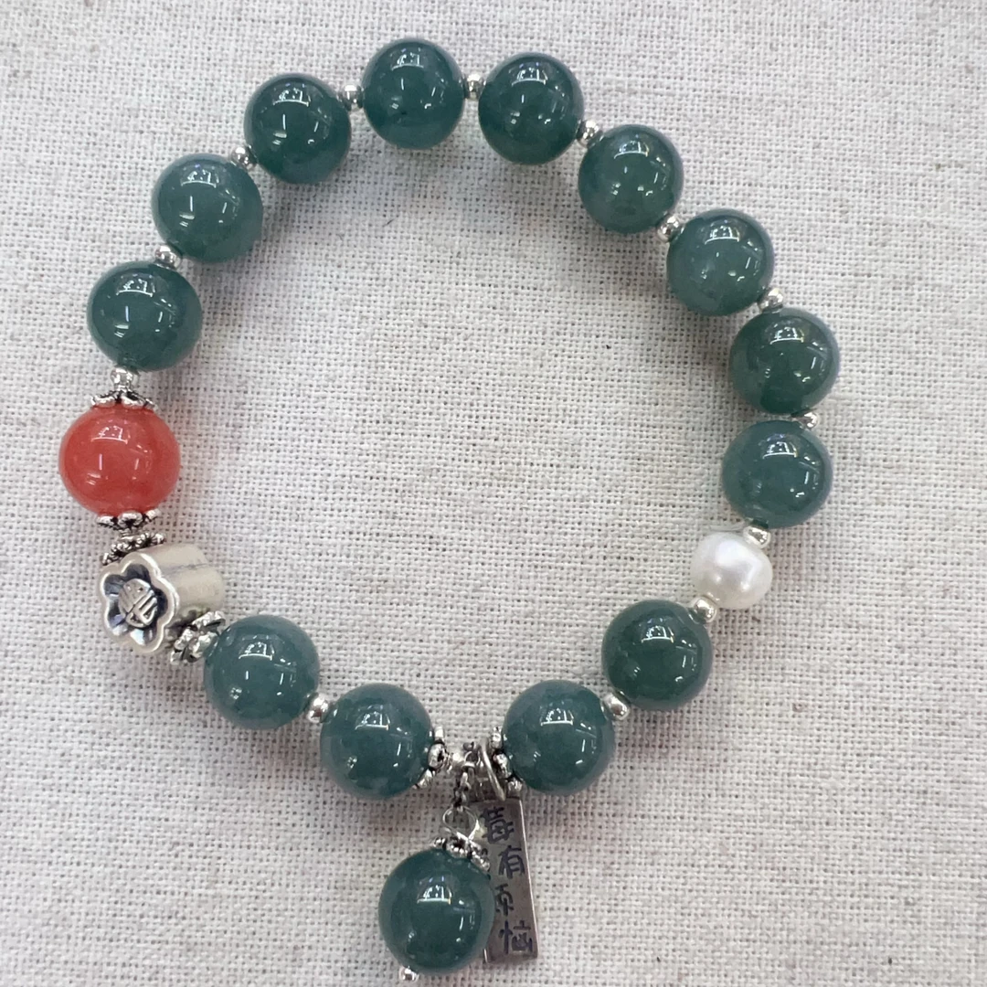 足银仿水晶手链 6701  足银999时尚百搭女士手串