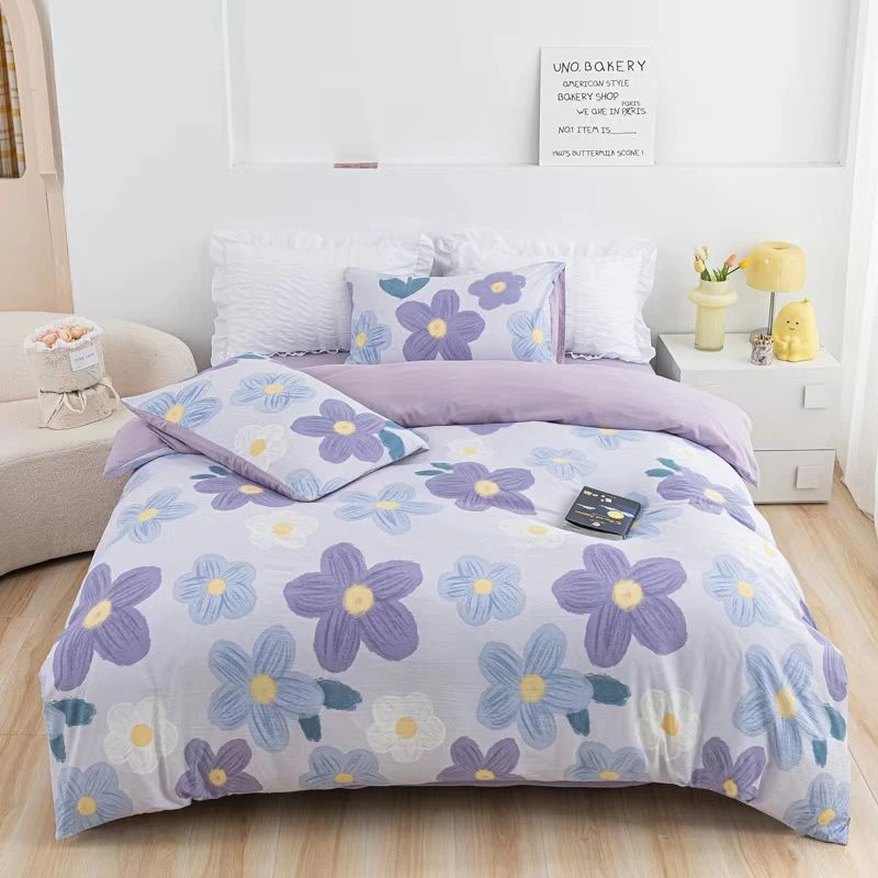 【惊喜福利】达芬奇家纺 软软糯糯的水洗棉四件套-花间物语