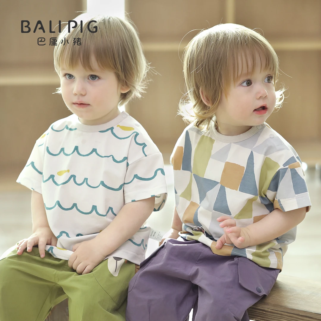 宝宝短袖T恤男童夏季薄款休闲衣服儿童夏装婴幼儿童夏天女童上衣