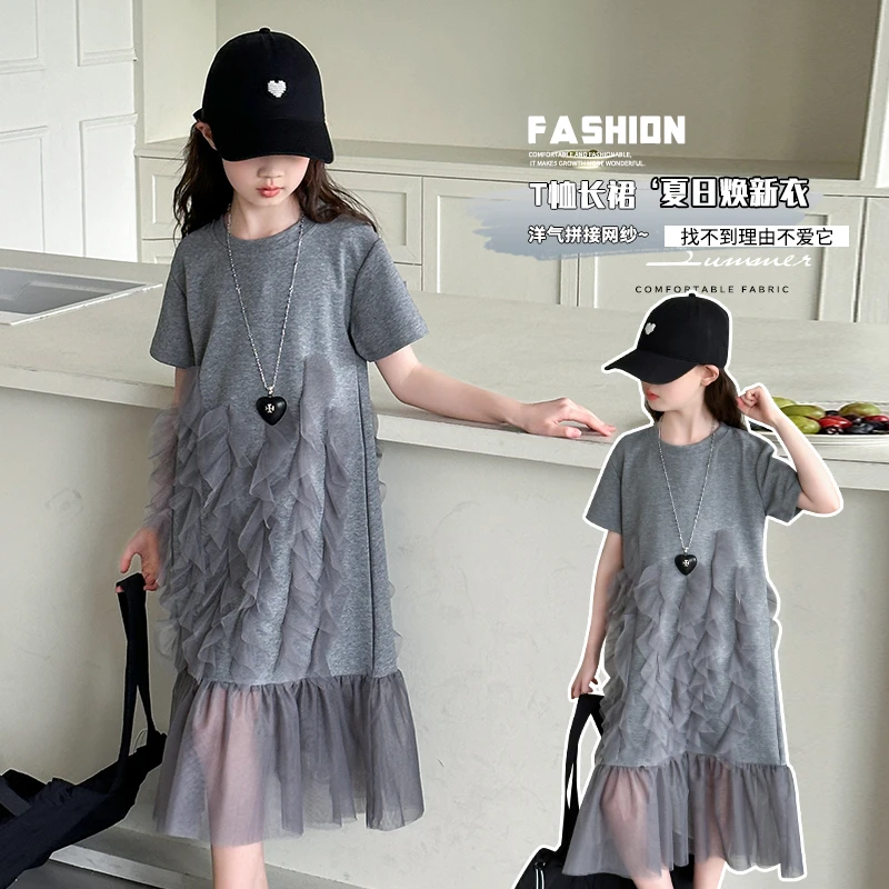 女童连衣裙夏装2025新款儿童装洋气时髦公主裙女孩夏季中大童裙子