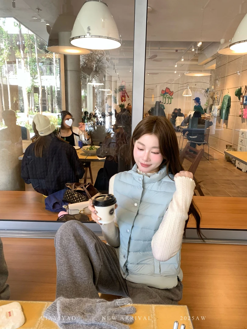 EIA一尧【暖冬伴侣】90白鸭绒羽绒马甲冬季防寒保暖轻薄内搭羽绒服