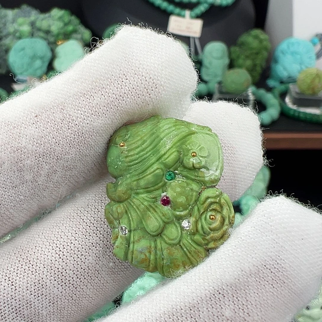 绿松石未镶嵌绿松石主播璐璐