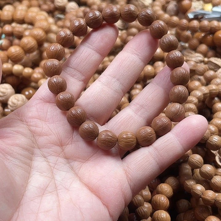 虎***珏猴头核桃手串1.0同尺盆