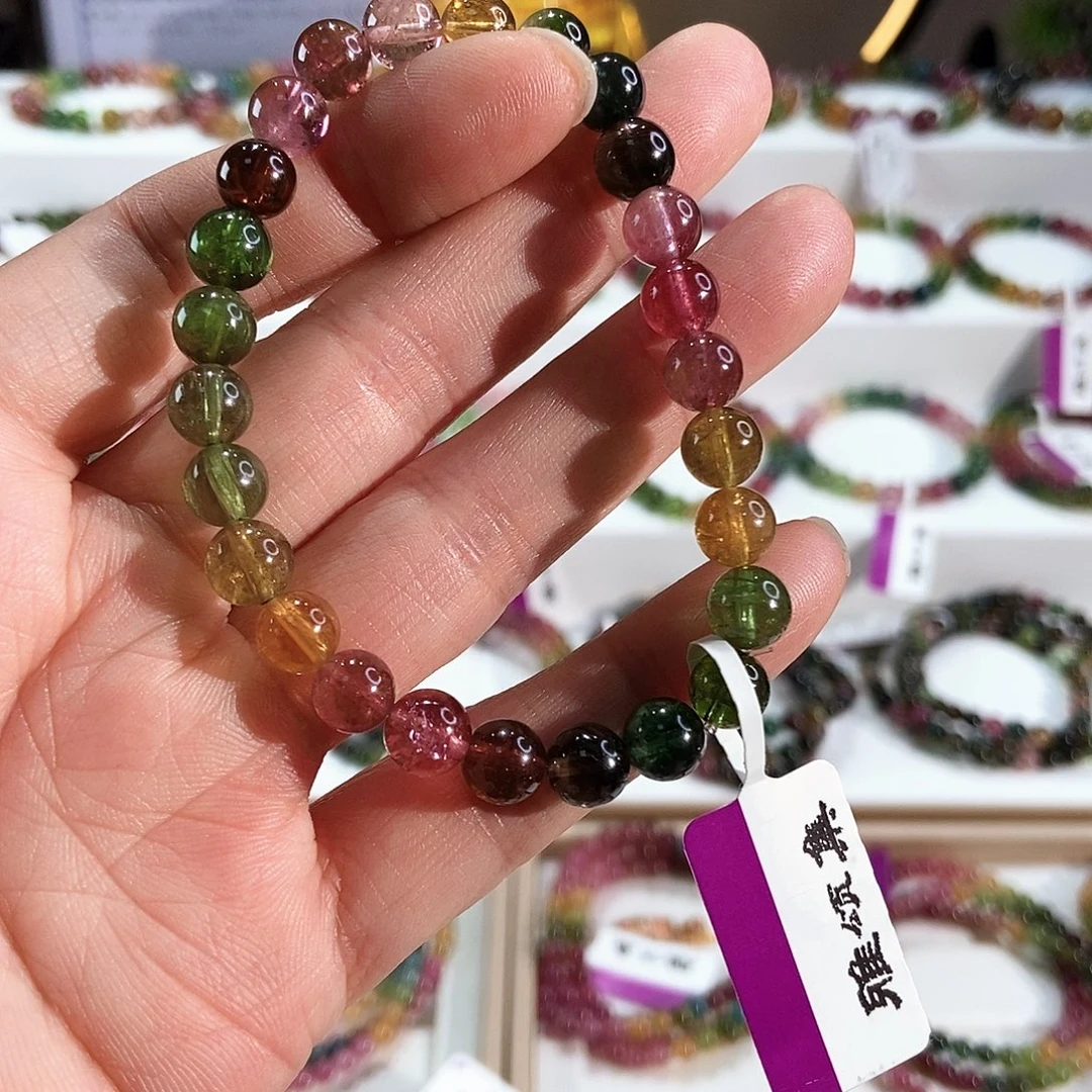 手链碧玺未镶嵌YSG61008素圈颜色微差