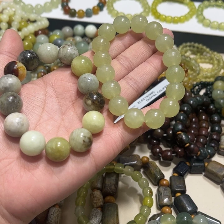 蛇纹石玉未镶嵌手链卡14