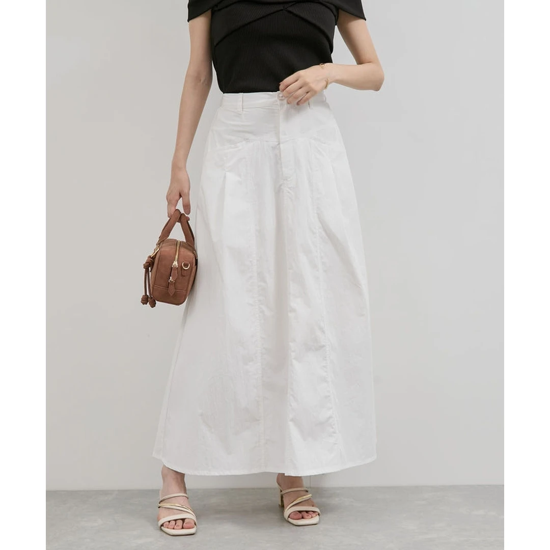 【MonTendre】秋季新款 V 时尚极简风半裙薄款纯色休闲百搭半身裙