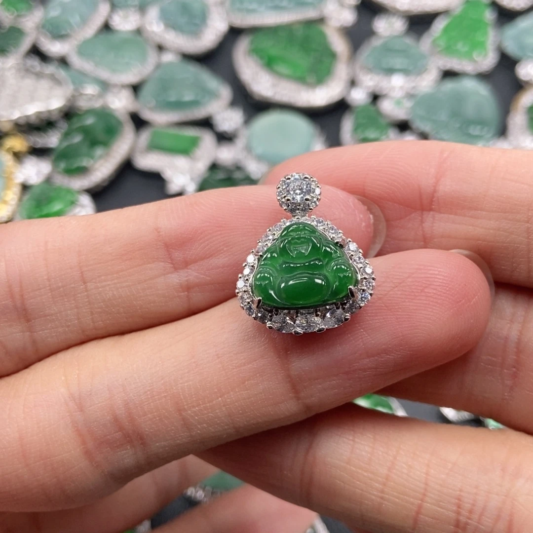 翡翠未镶嵌吊坠(不含链)