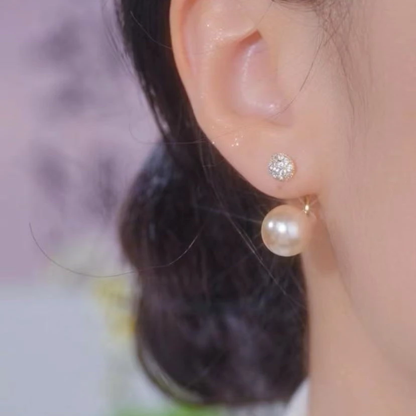 铜合金耳饰 香槟金耳钉轻奢设计感小众时尚高级耳环精致耳饰女