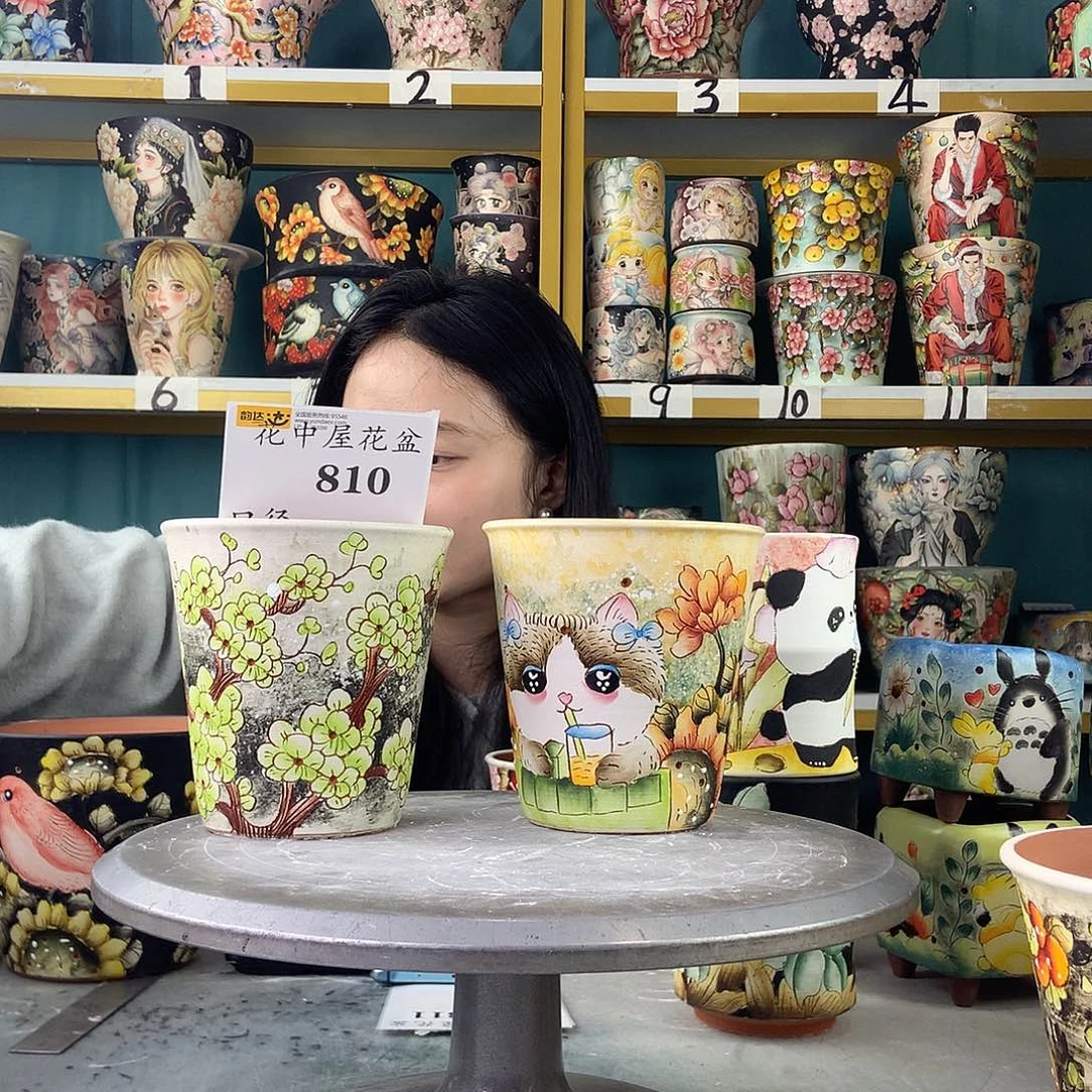 以***旋陶景德镇手工花盆810