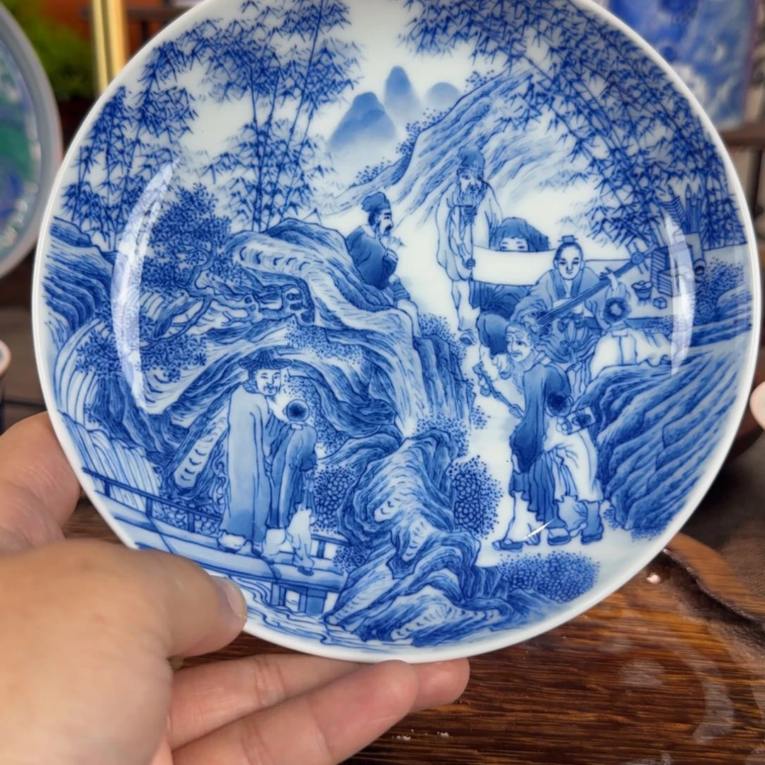瓷片景德镇手绘青花茶器125