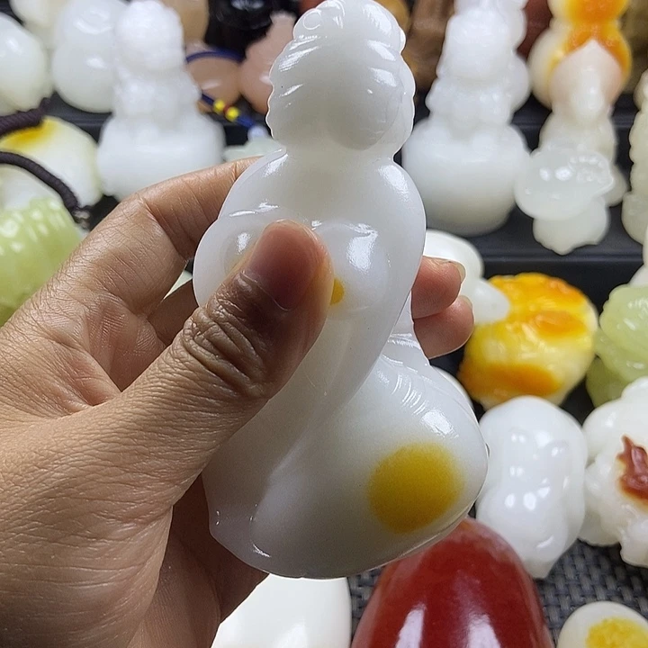 无花朵原石手把件