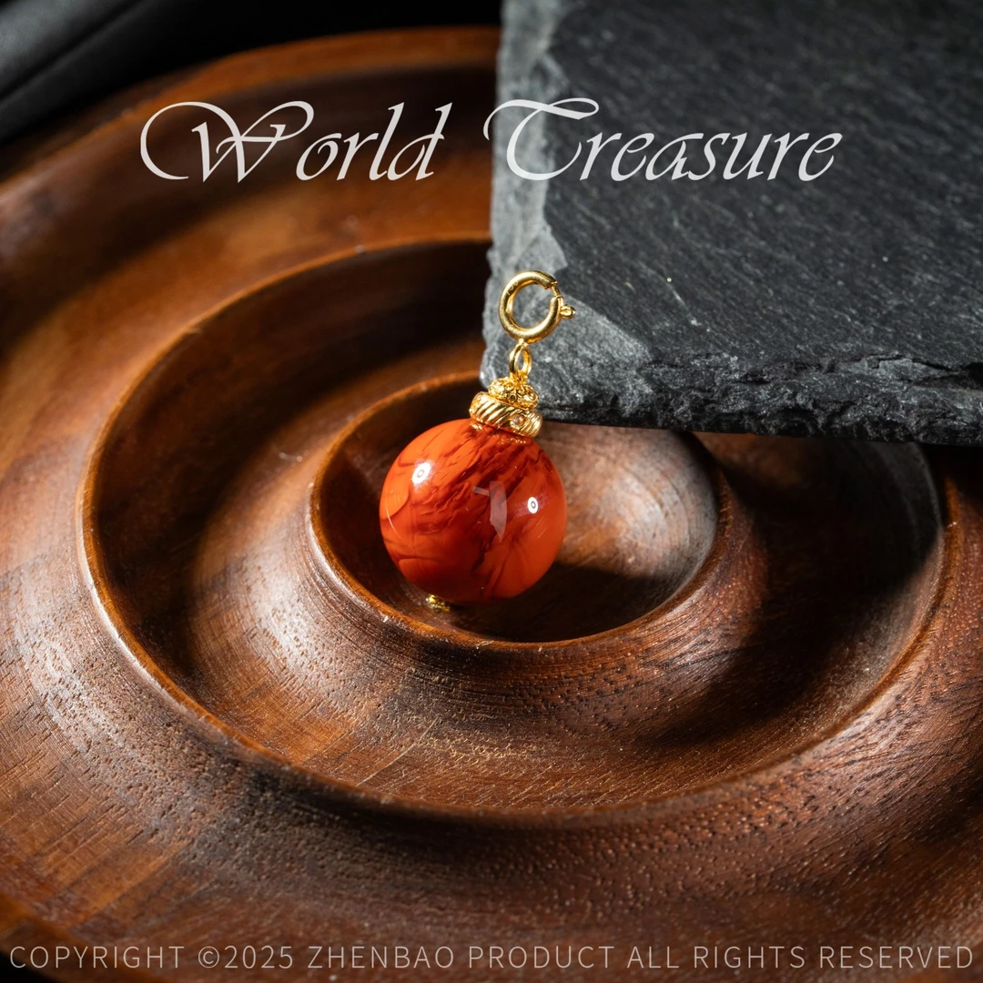 【世间臻宝】南红圆珠DIY吊坠/Q3322/14m/多样性发一件/4