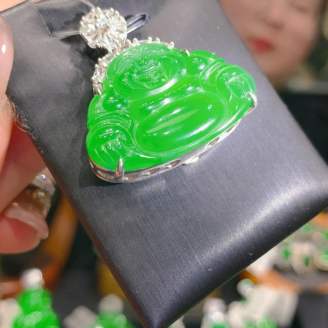 【闪购商品】翡翠银S925镶嵌颈饰4柒姐