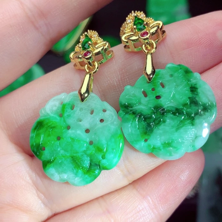 翡翠未镶嵌耳饰耳饰