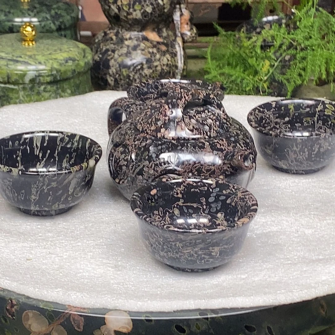 道***然梅花玉茶壶系列套装