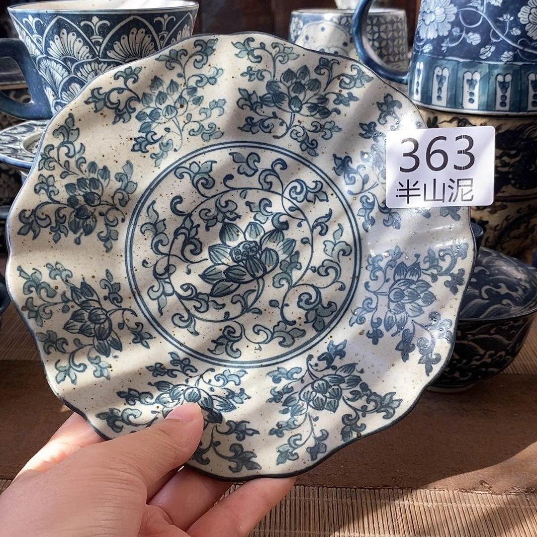 手工手绘青花高温陶瓷