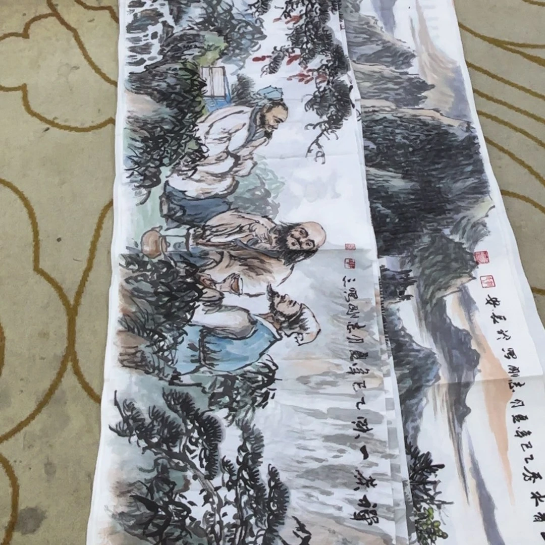 国画郭志刚老师六尺对开刘